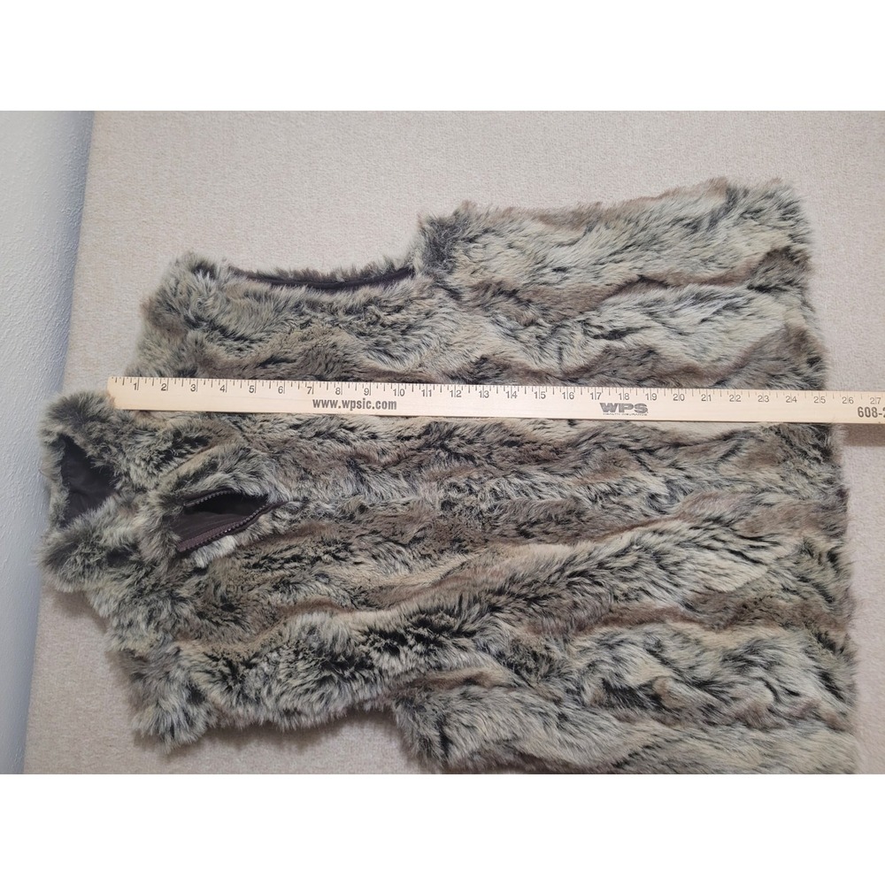 Reversible Womens Faux Fur Vest Zip Closure Size‎ Large - Picture 4 of 7